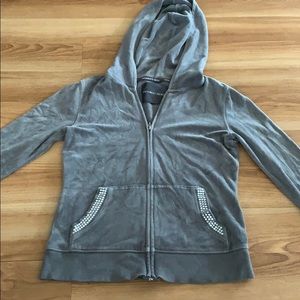 Grey XS VS velour jacket with gems on pockets
